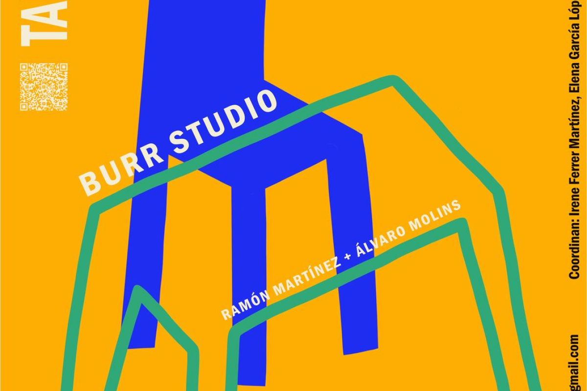 Póster anunciando la conferencia BURR Studio.