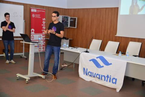 Alumnos de la UPCT durante la última jornada organizada por la cátedra de Navantia.