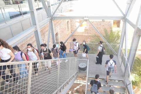 Alumnos examinándose de la EBAU en aulas de la Escuela de Industriales.