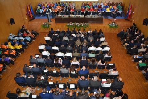 Imagen de archivo del Acto de Apertura de Curso celebrado en 2018 en el Paraninfo de la UPCT.