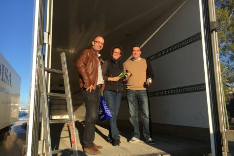 Roque Torres, María Teresa Martínez y Francisco Artés, durante la investigación doctoral.