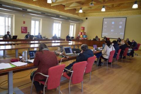 Imagen del equipo de dirección durante el Consejo de Gobierno celebrado ayer.