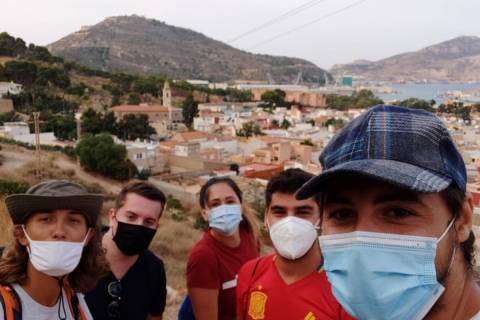 Estudiantes erasmus en una excursión organizada por ESN Cartagena.