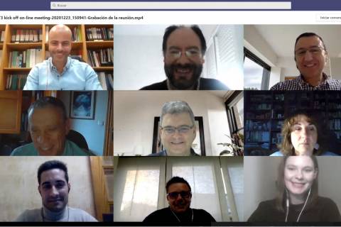 Imagen de la reunión virtual con la que dio comienzo el proyecto.