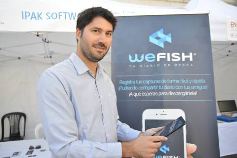 El fundador de WeFish, en la UPCT, durante un Foro del Empleo.