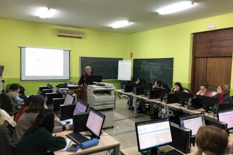 Andréis Iborra, durante una de las sesiones de formación de proyecto Mommypreneurs.