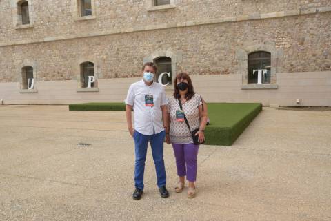 Jesús Barreiro y Azucena Gracia, en la Universidad Politécnica de Cartagena.