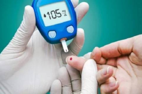 Imagen de una prueba tradicional para medir la glucosa en sangre.