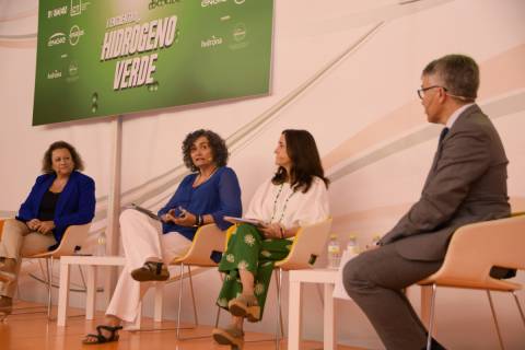 La rectora durante su intervención en el I Encuentro Hidrógeno Verde.