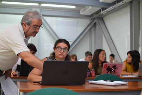 Pepe Martínez durante la primera edición del curso avanzado de Word y Excel.