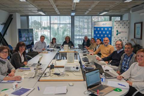Integrantes del Comité de Enseñanzas Técnicas del Programa de Evaluación del Profesorado de ANECA, reunidos hoy en Cartagena.