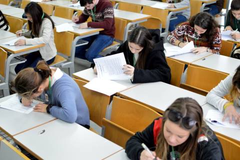 Estudiantes durante una Olimpiada Agroalimentaria y Agroambiental.