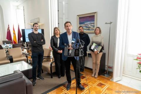 Antonio García durante la presentación del estudio. Fotografía de Felipe Pagán para el Ayuntamiento de Cartagena.