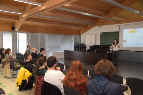 Carmen Sonia Martínez durante su charla.