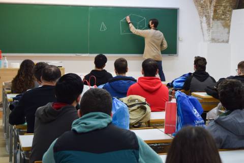 Imagen de la celebración, el año pasado, de la I Olimpiada regional de Telecomunicaciones en la UPCT.