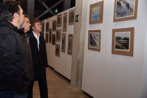 Imagen tomada durante la inauguración de la exposición.