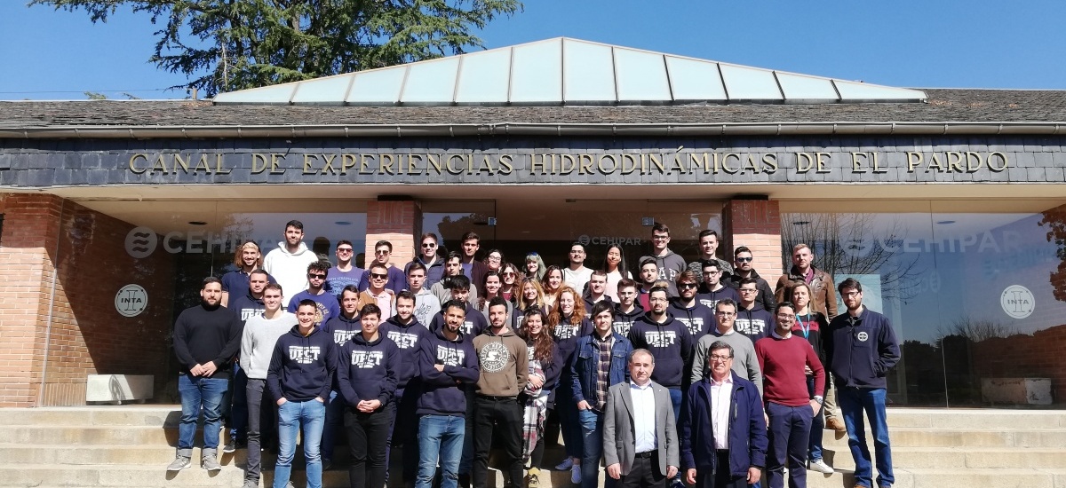 Los alumnos de Navales visitan el canal de experiencias hidrodinámicas de Madrid