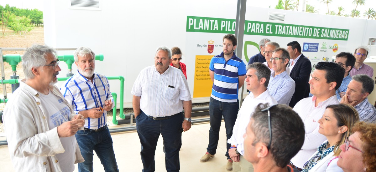 La Cátedra de Agricultura Sostenible de la UPCT estrena planta para concentrar salmuera con ayuda de una caldera de biomasa