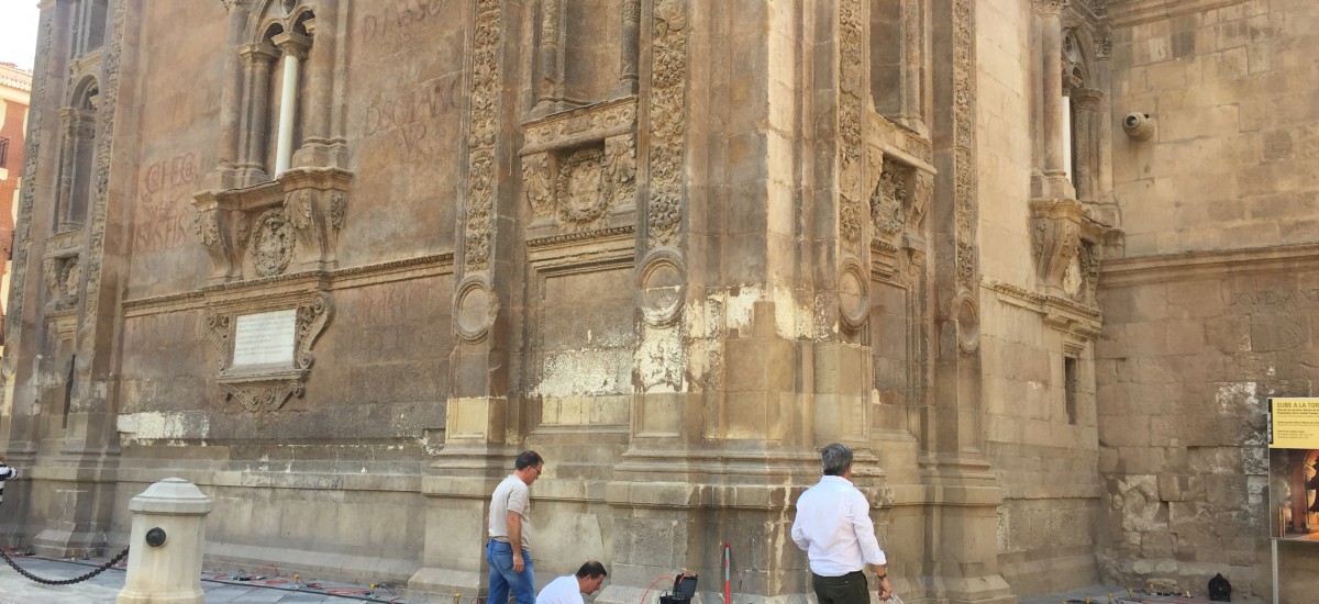 Investigadores de Ingeniería Minera de la UPCT estudian cómo propagaría un terremoto el terreno bajo la catedral de Murcia