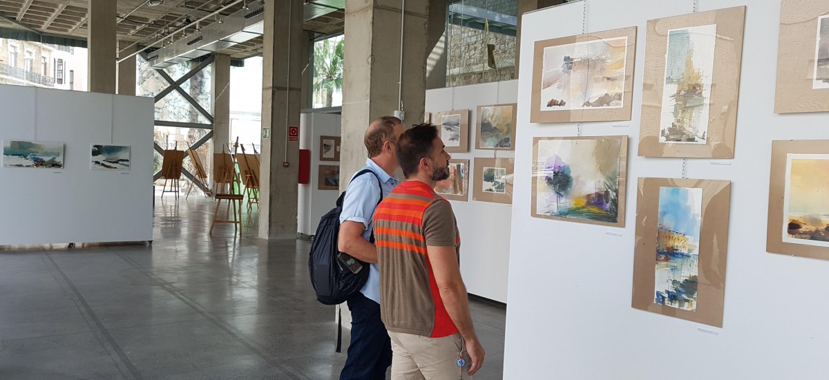 Expuestas en el CIM las obras producidas durante el curso de verano 'Acuarela, Mar y Arquitectura'