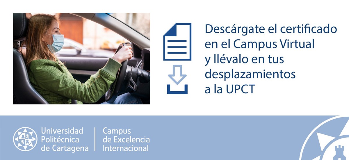 Descarga de certificados para realizar desplazamientos a la UPCT