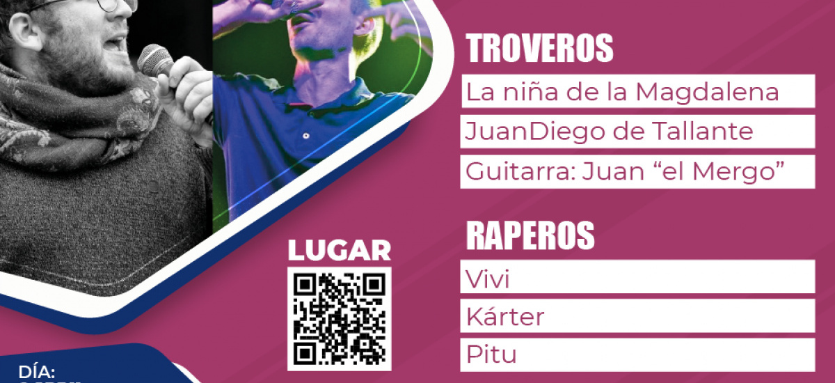 Pelea de gallos entre troveros y raperos, este miércoles a las 18:30 en el Paraninfo