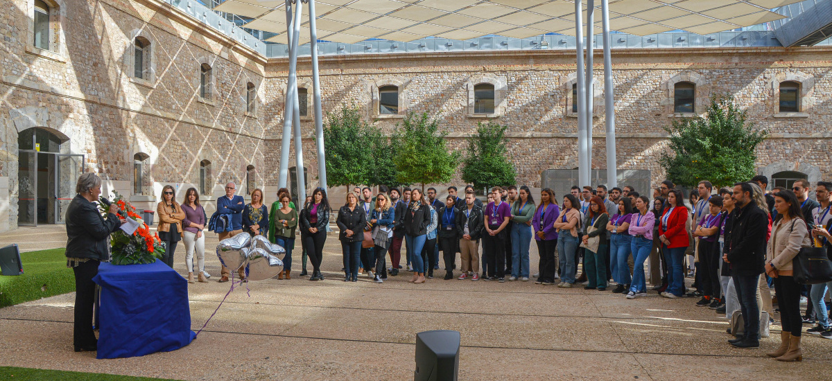 Estudiantes y personal de la UPCT recuerdan a Mahsa Amini en el Día por la Eliminación de la Violencia contra las Mujeres