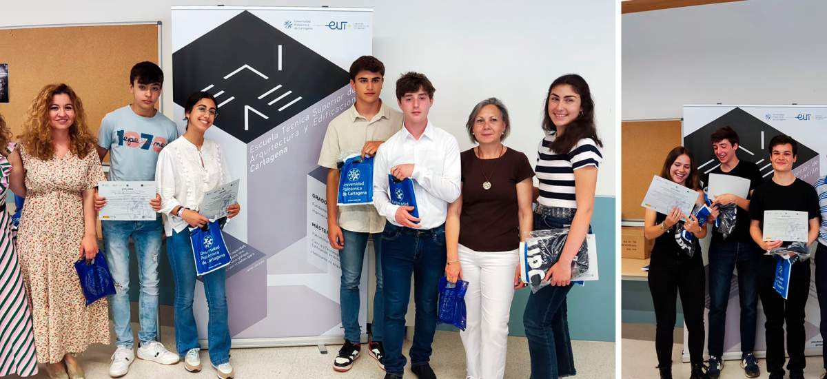 Imagen El colegio Divino Pastor de Cieza y el IES Juan Carlos I de Murcia, finalistas en la Olimpiada de Ingeniería en la Edificación