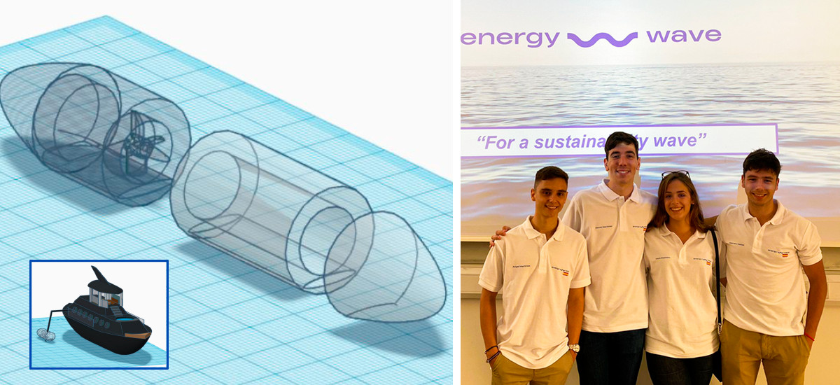 Estudiantes de Navales desarrollan un generador de energía que utiliza el movimiento de las olas para conseguir electricidad