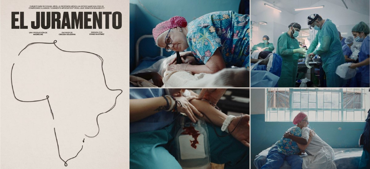 Foto: Promoción de la labor humanitaria de Cirugía Solidaria con la proyecci&oacut