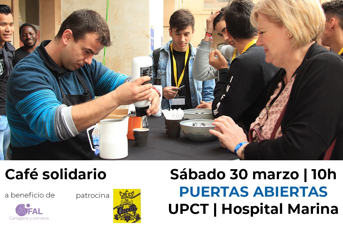 Café solidario en las Puertas Abiertas de la UPCT