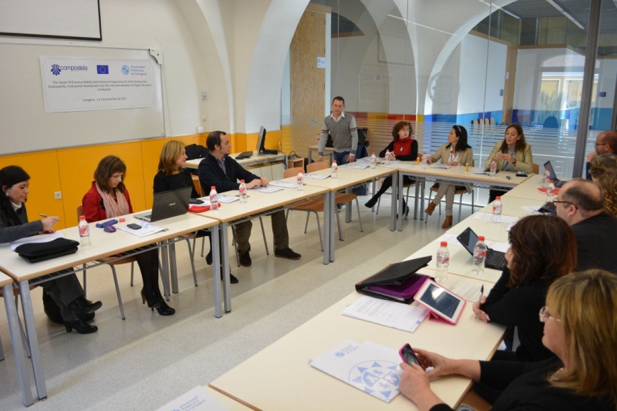Imagen de archivo de un taller de formación de un proyecto Erasmus realizado en la UPCT.