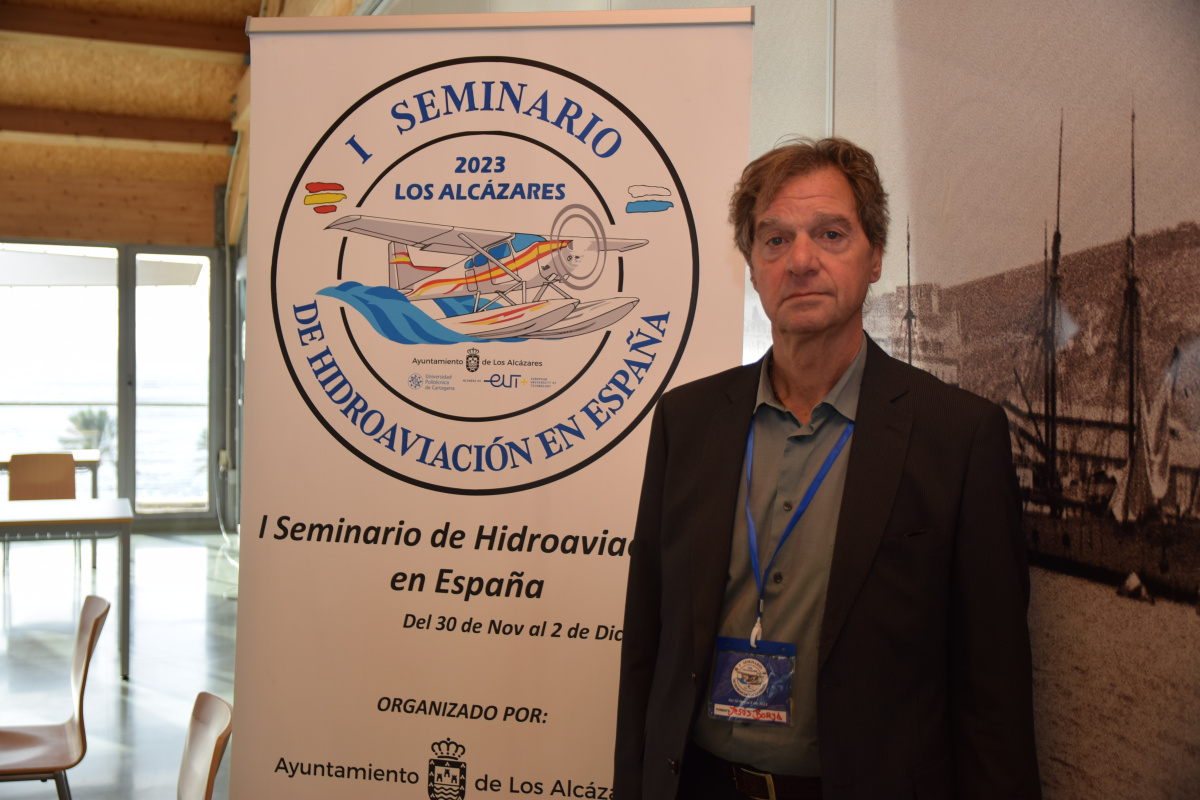 Jesús Borja, de la Asociación Española de Hidroaviación, hoy en la UPCT.