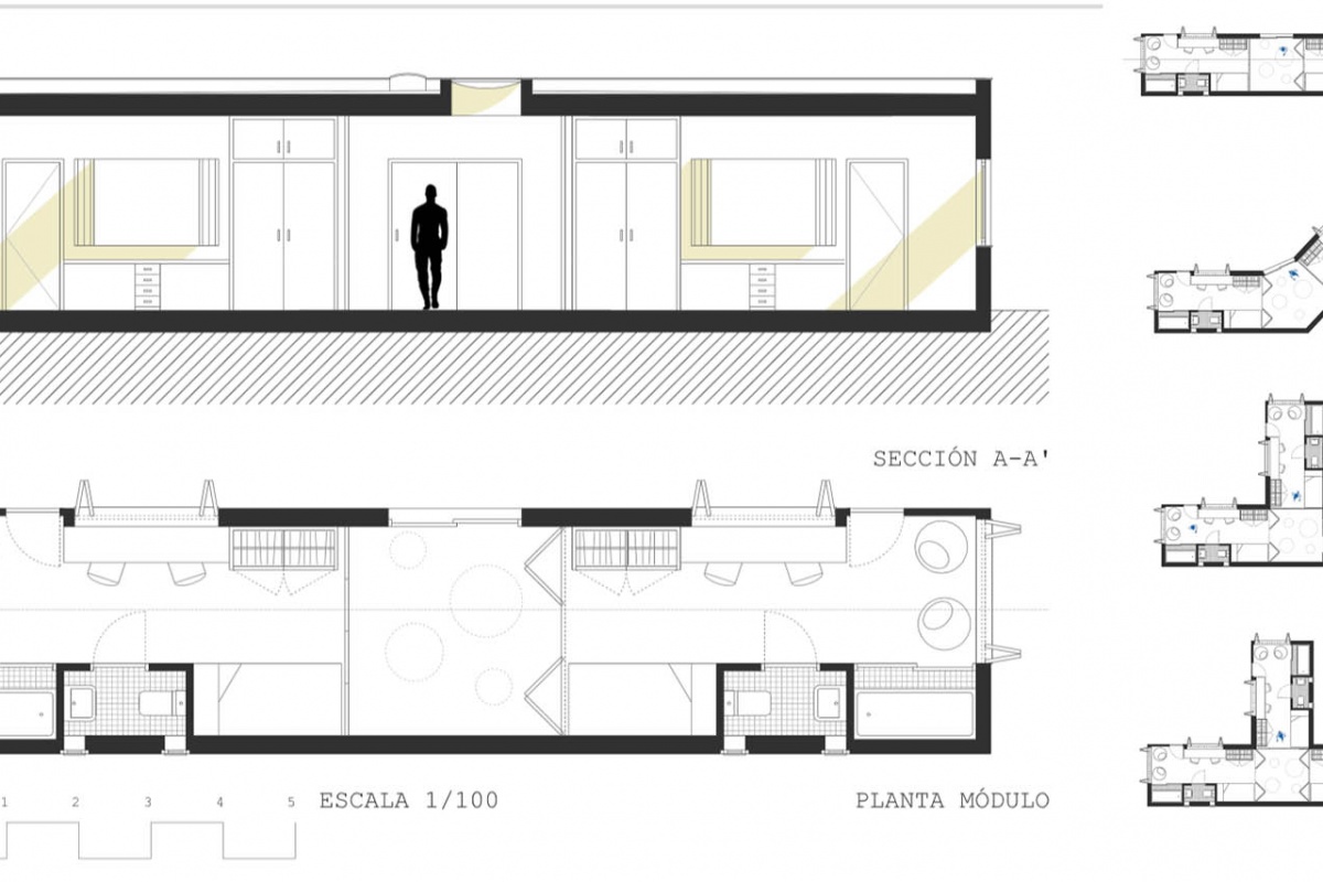 Gli studenti di architettura propongono una residenza per minori non accompagnati nel Barrio de la Concepción