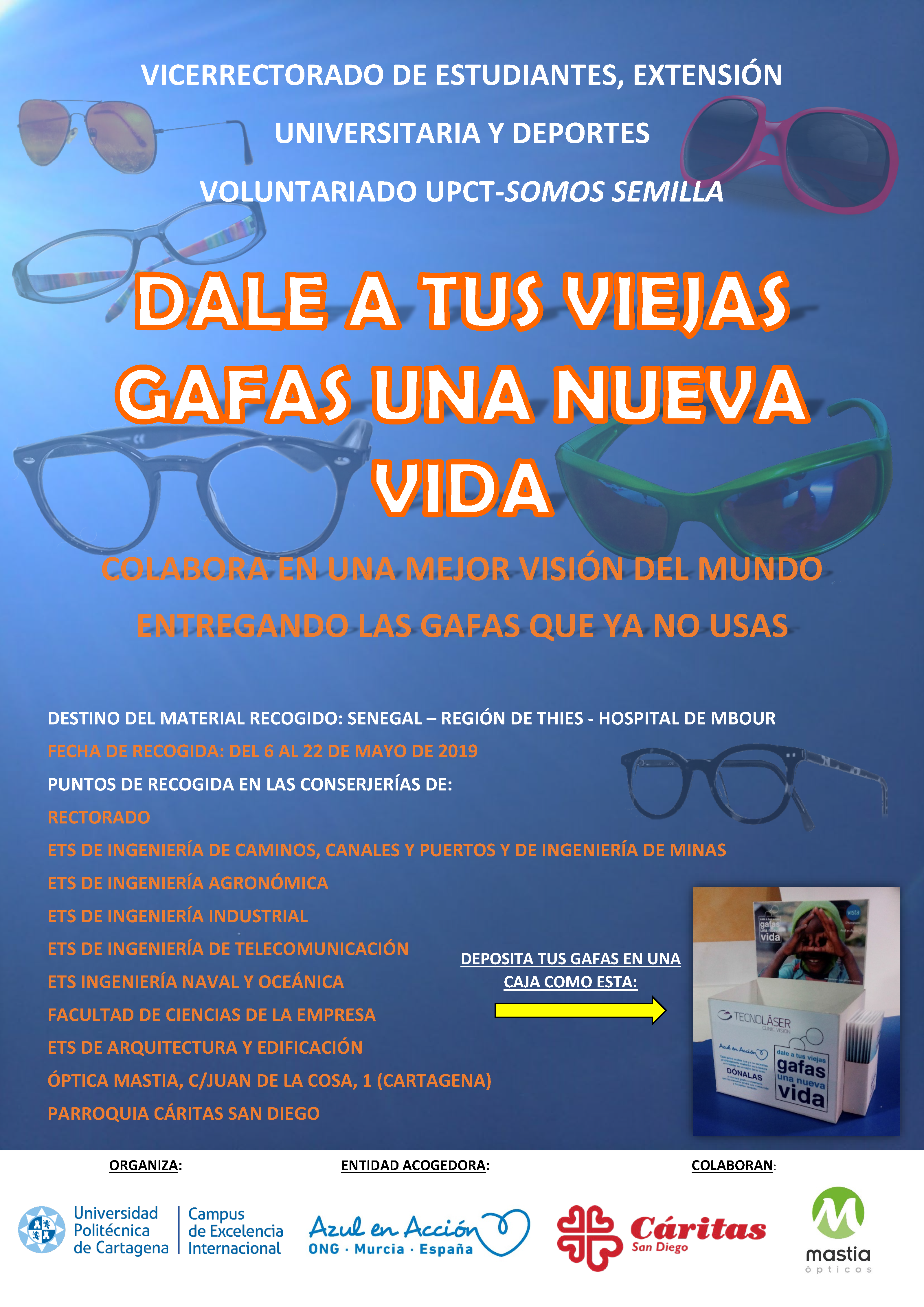 CAMPAÑA RECOGIDA DE GAFAS VIEJAS, PARA HOSPITAL DE MBOUR SENEGAL