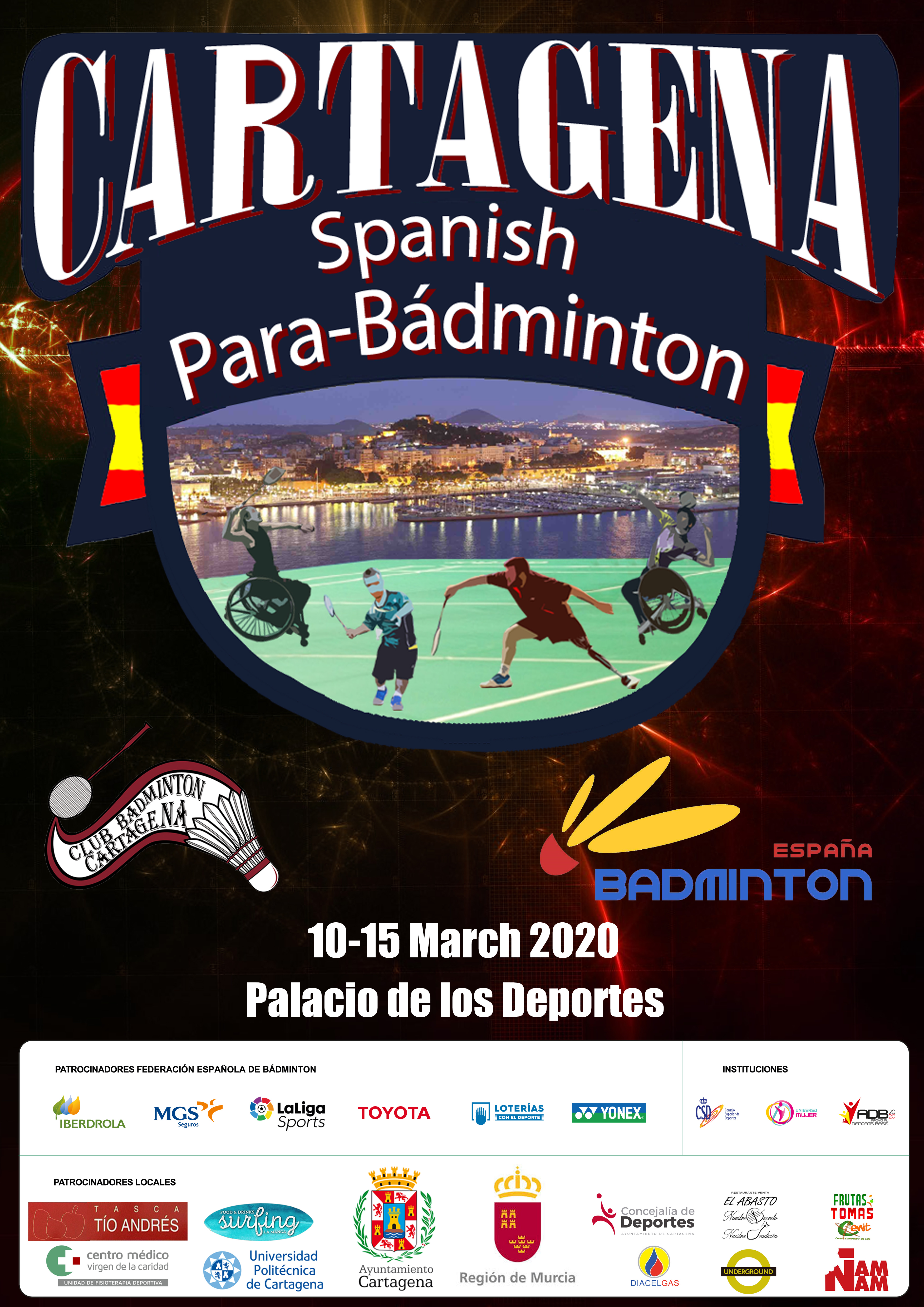 QUEDA APLAZADO.BOLSA VOLUNTARIADO BV2017 SPANISH PARABADMINTON INTERNATIONAL