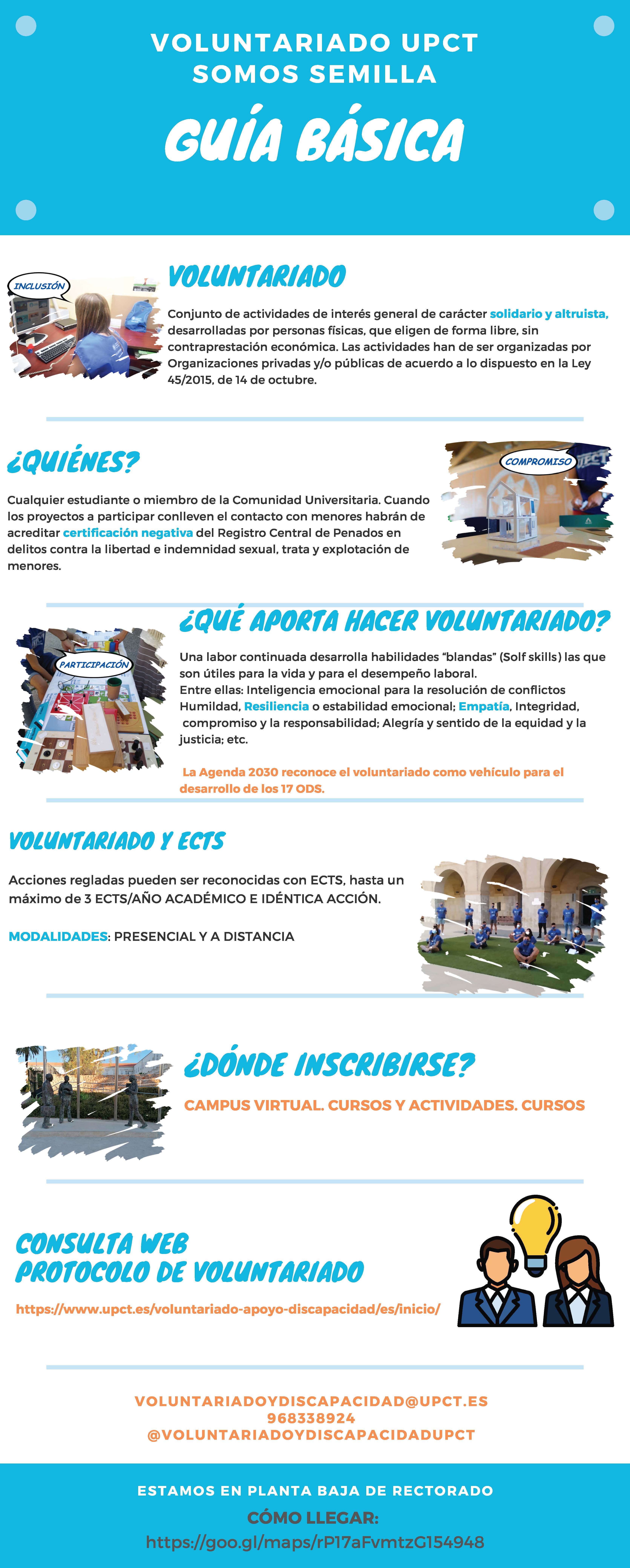 Infografía Guía Básica Voluntariado UPCT-Somos semilla