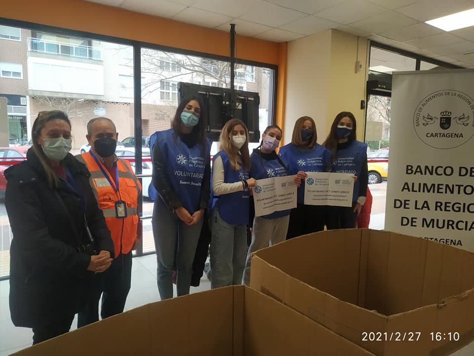 Acciones del Voluntariado de apoyo al Banco de Alimentos de la Región de Murcia