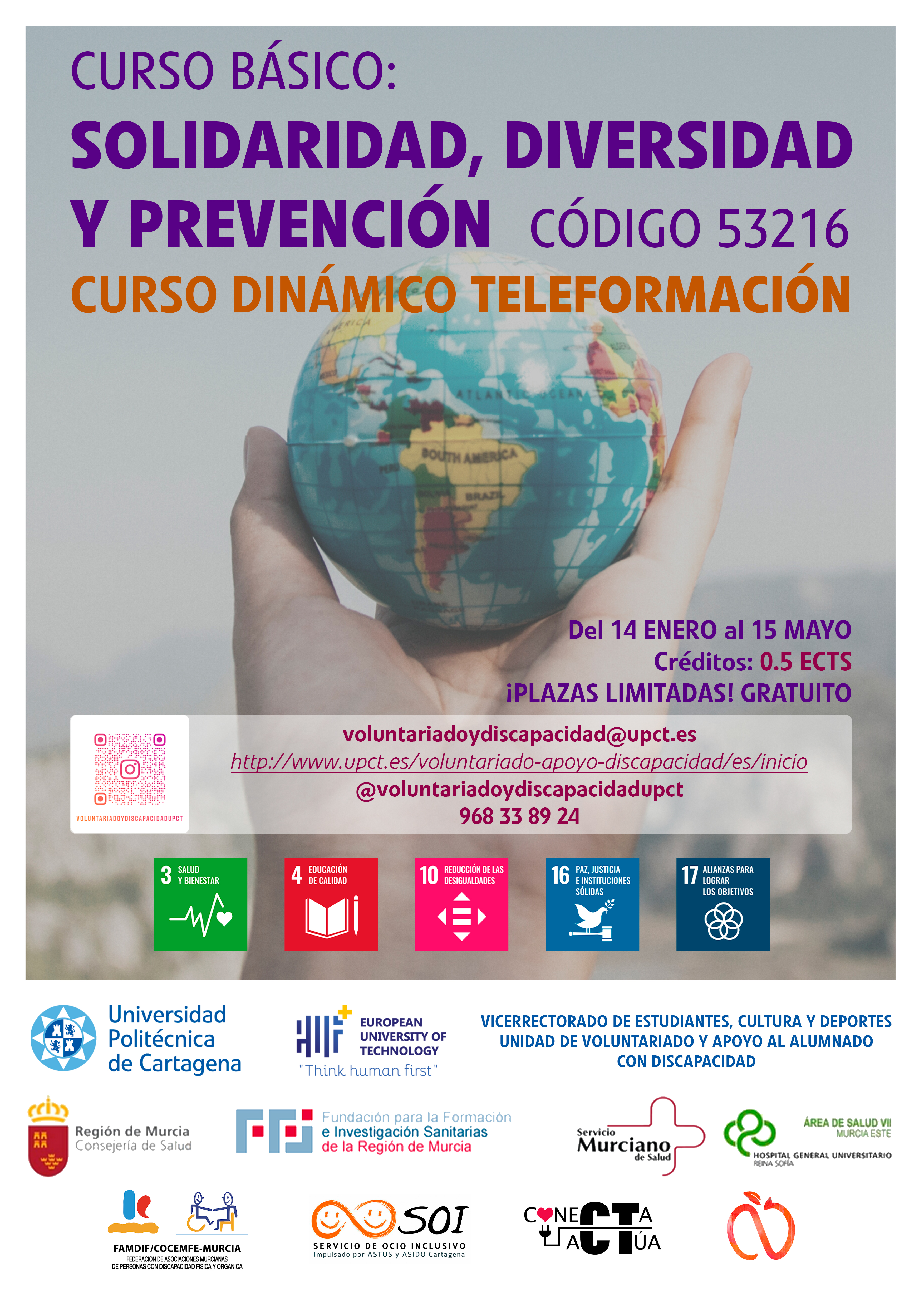 Curso básico: Solidaridad, diversidad y prevención.Código 53216. Teleformación