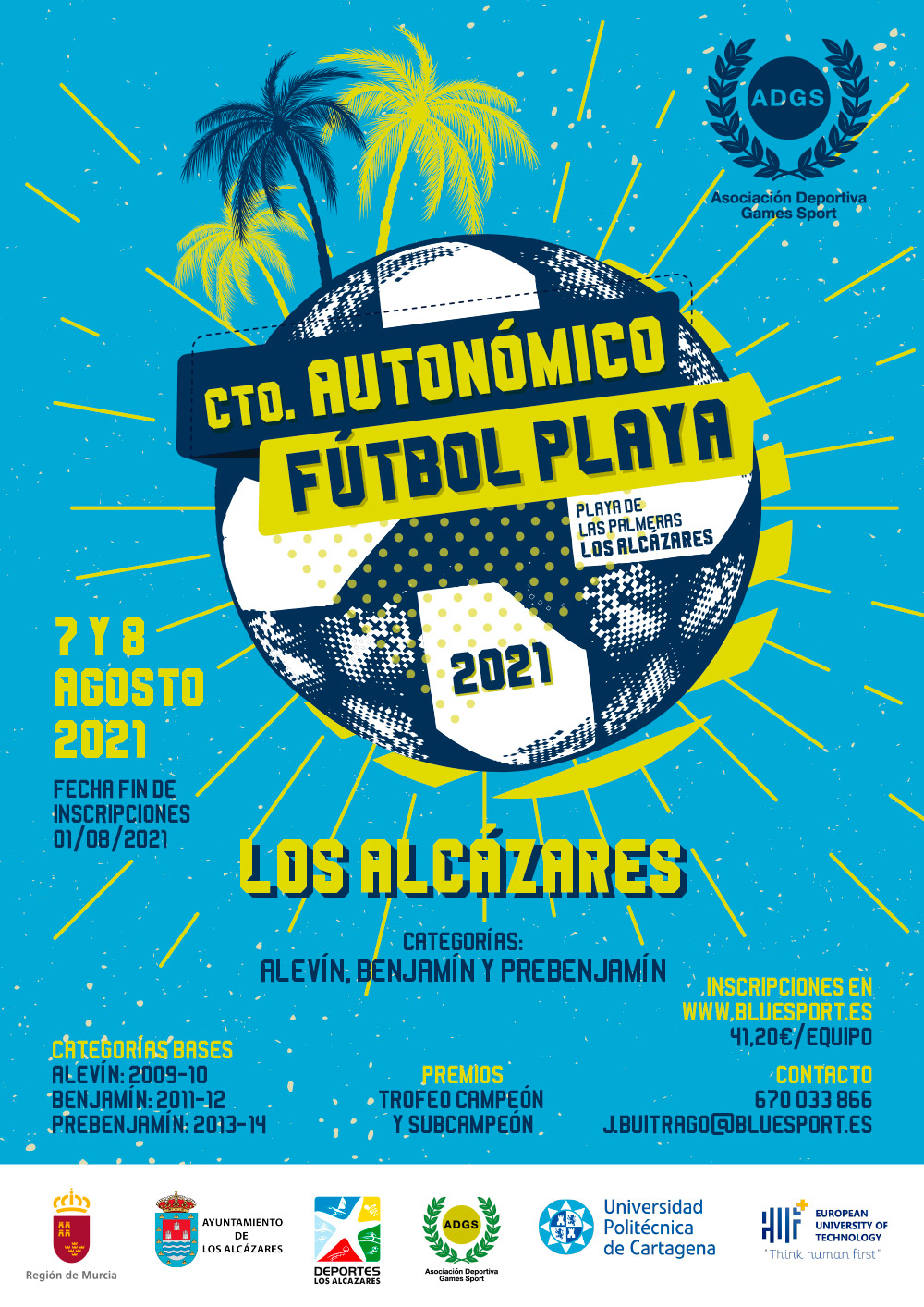 COPA MAR MENOR DE FÚTBOL PLAYA 2021. VOLUNTARIADO DEPORTIVO.ADGS