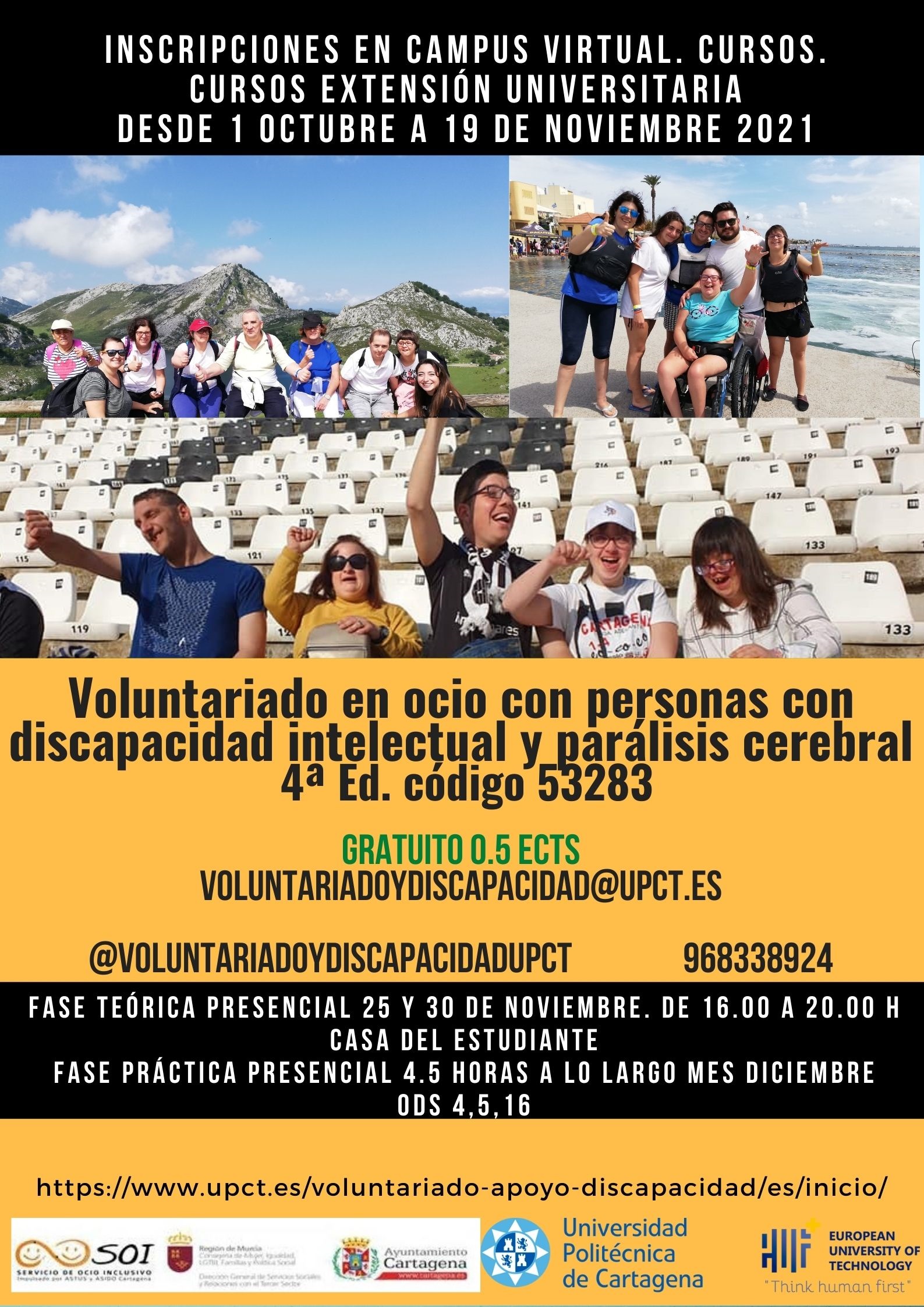 Curso Voluntariado en ocio con personas con discapacidad intelectual y parálisis cerebral 4ª ED