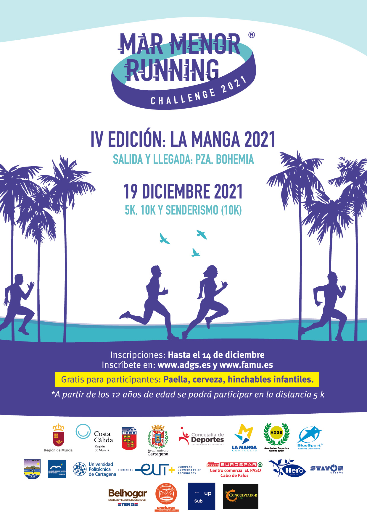 VE2205 Voluntariado de apoyo carrera popular en la Manga del Mar Menor