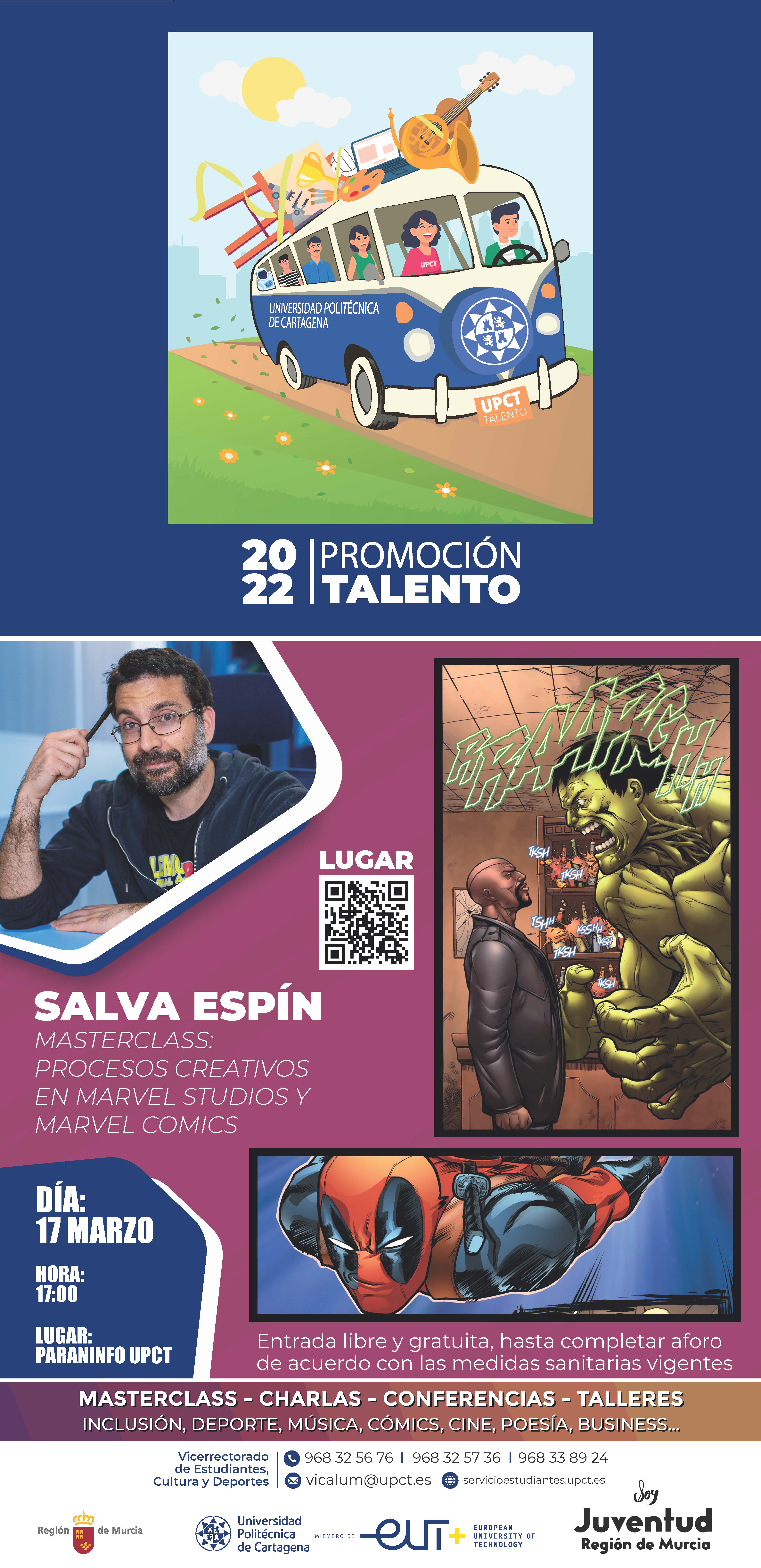 Salva Espín. Masterclass  Procesos creativos en Marvel Studios y Marvel Comics