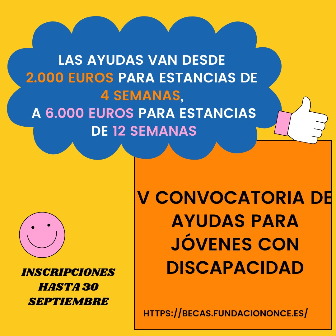 V Convocatoria de ayudas para jóvenes con discapacidad