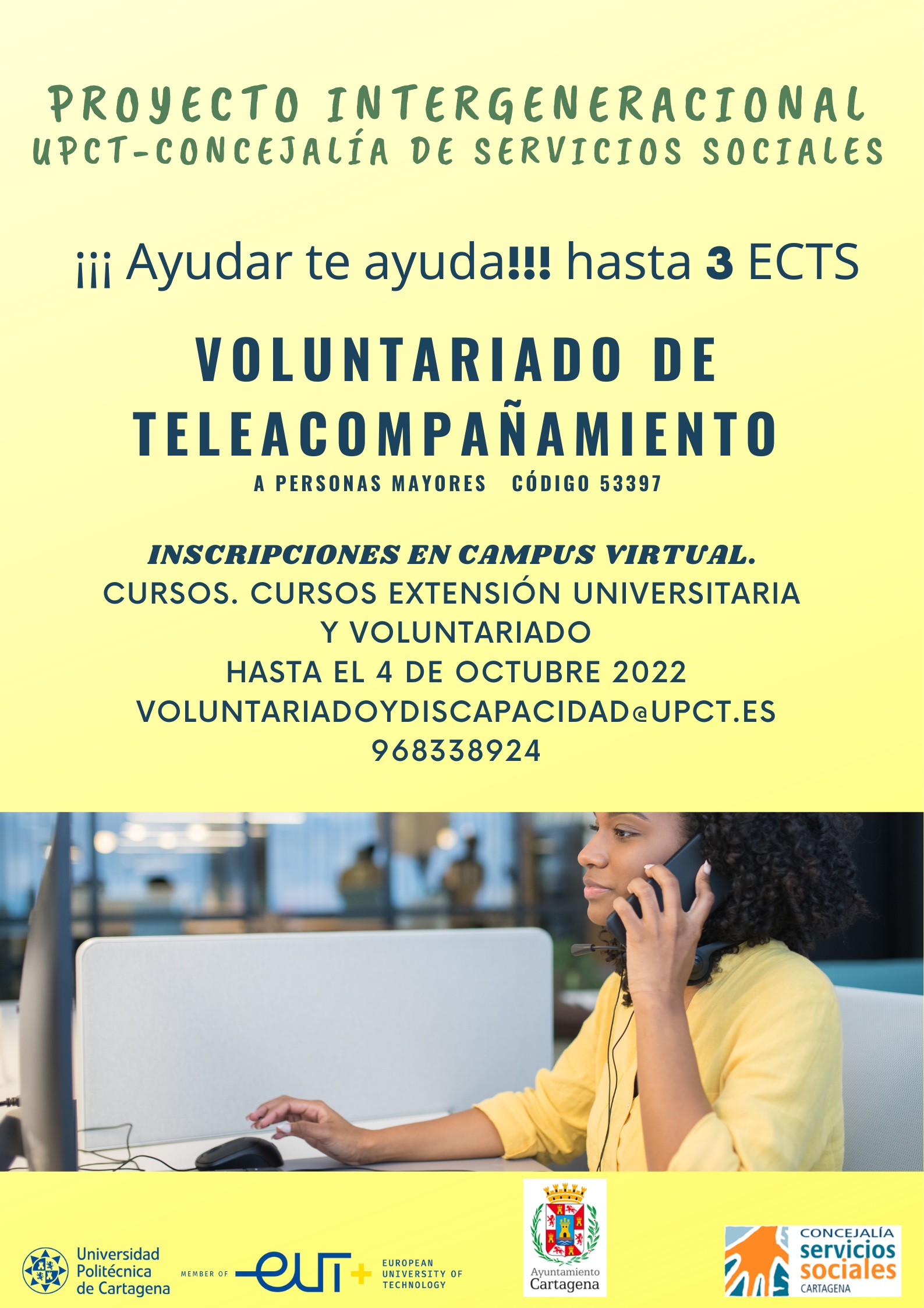 Voluntariado de Acompañamiento a personas mayores. Cód. 53397