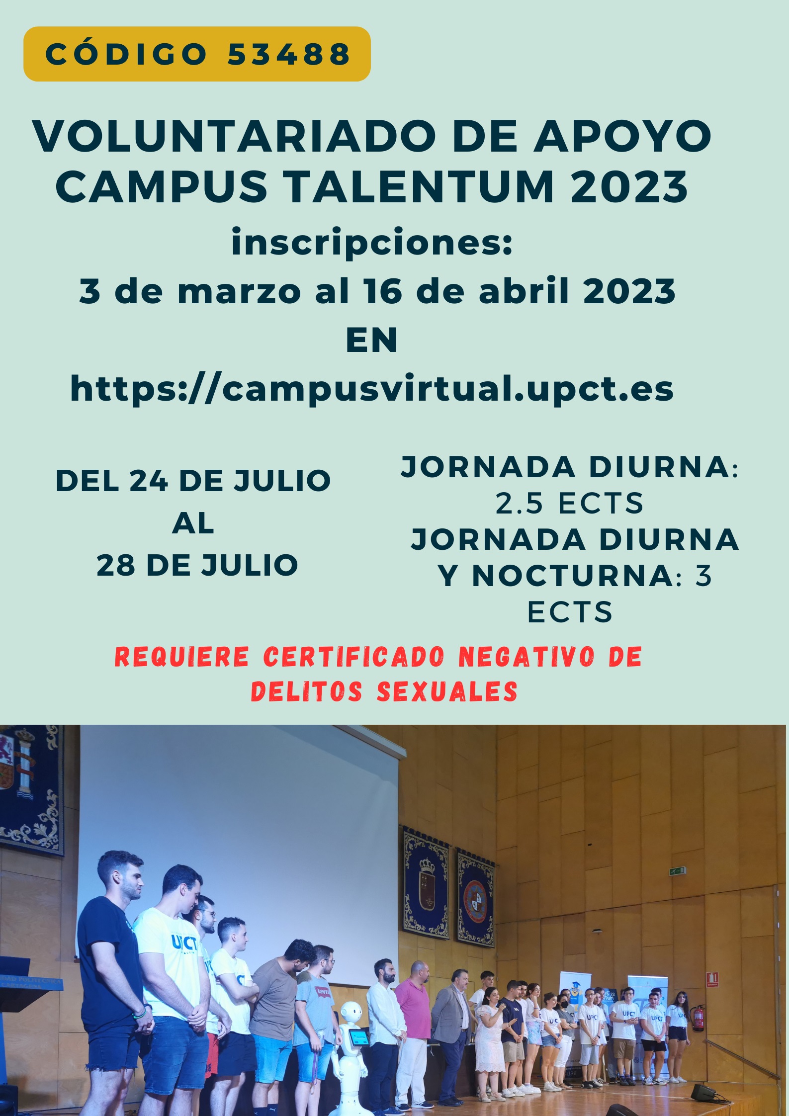 foto: Voluntariado de apoyo Campus Talentum 2023. 53488