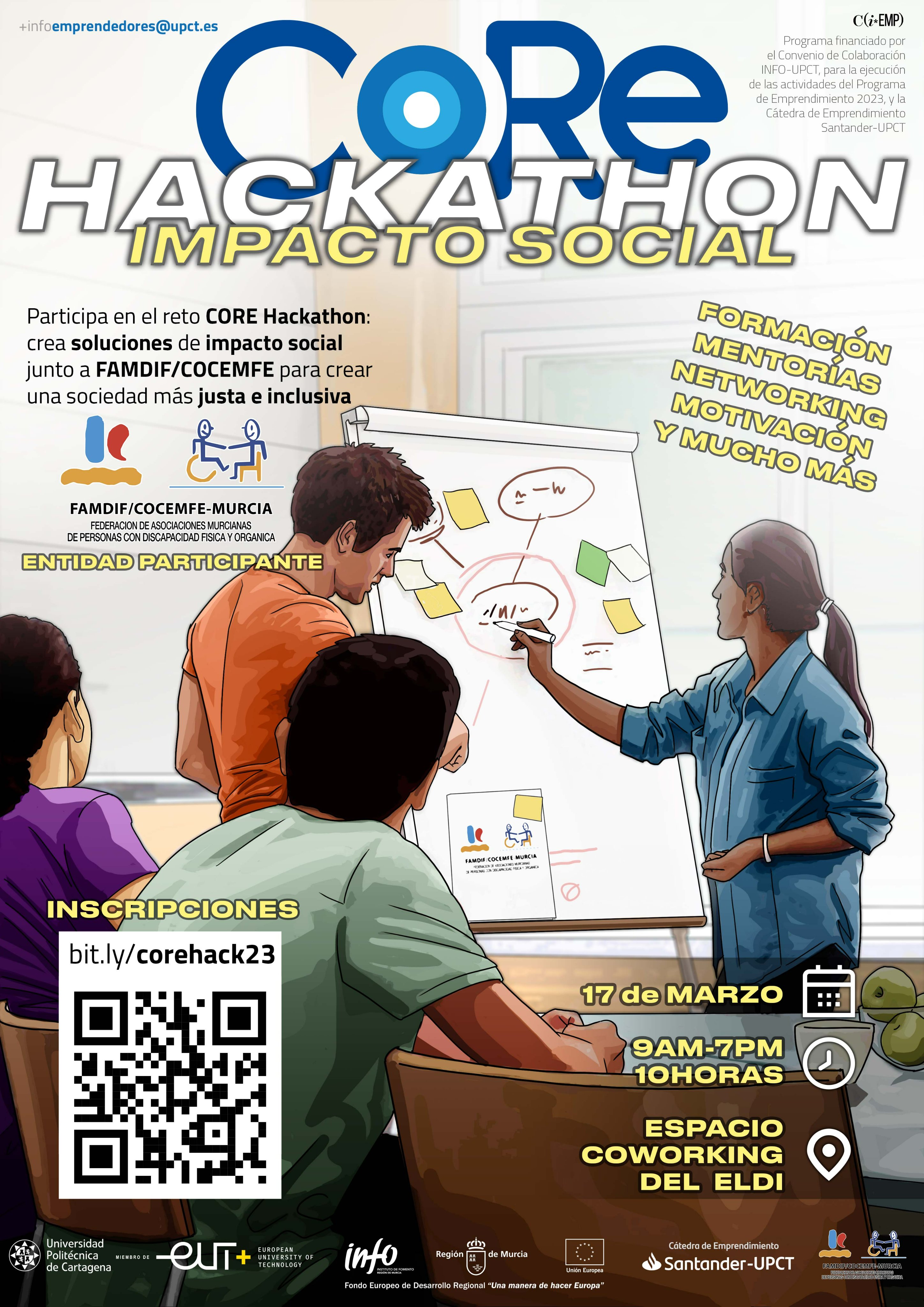 CORE Hackathon de Impacto Social del 17 de Marzo 0.5 ECTS Y REGALOS, Y MÁS