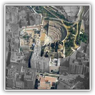 Vista aerea del Teatro Romano de Cartagena